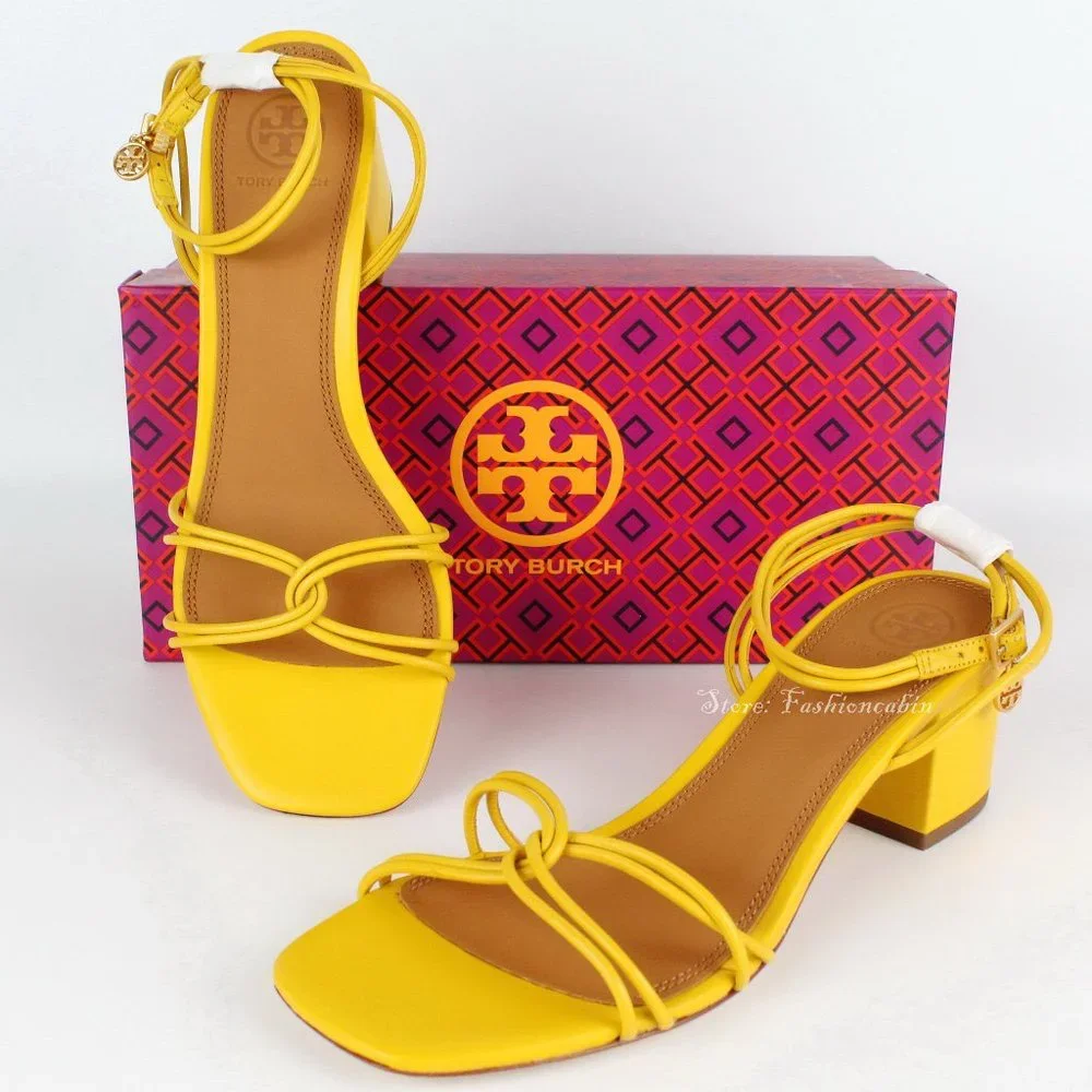NEW Tory Burch Mini Benton Knot Strap Leather Sandals, US 7.5